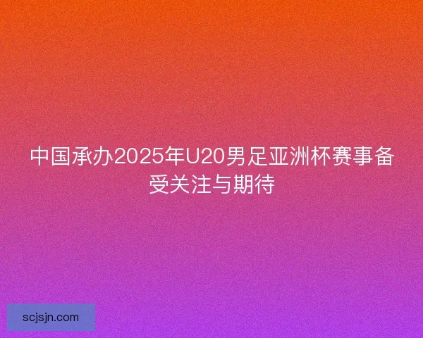 中国承办2025年U20男足亚洲杯赛事备受关注与期待